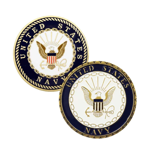 Custom Navy Challenge Coins No Minimum