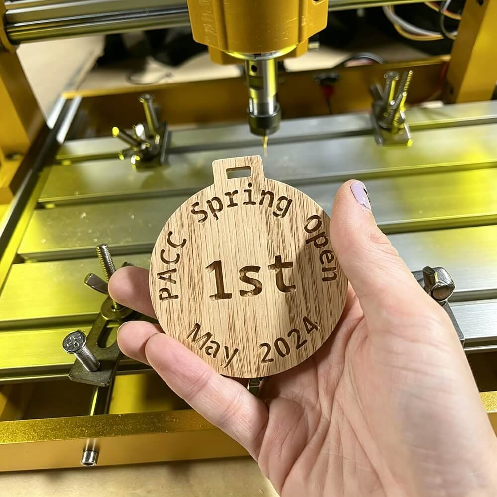 wooden medal
