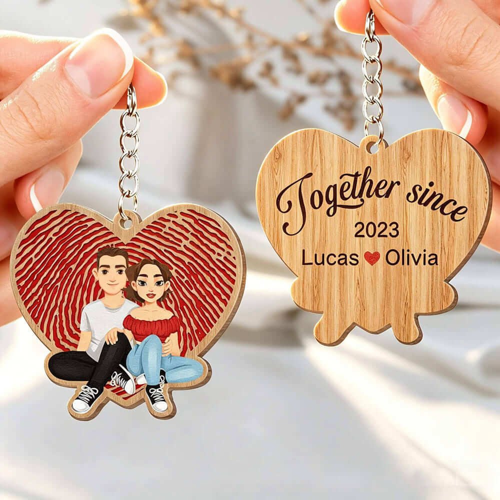 custom wooden keychain